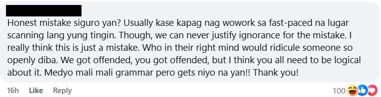 Screenshots from Facebook of comments on the viral Starbucks Festival Mall post